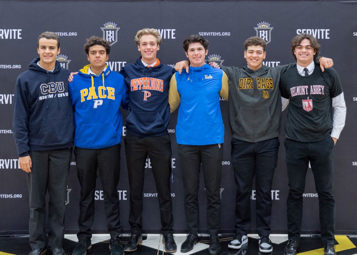 Six Servite High School athletes sign national college letters of intent
