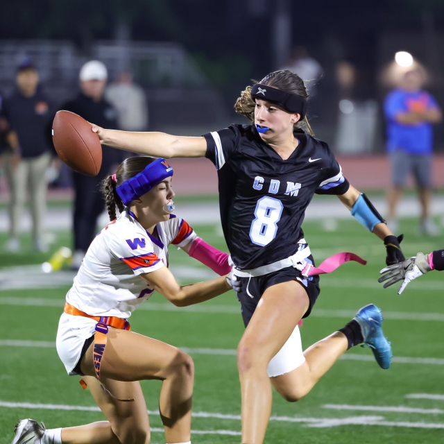 Corona Del Mar QB Addison Stern scores a touchdown Saturday night