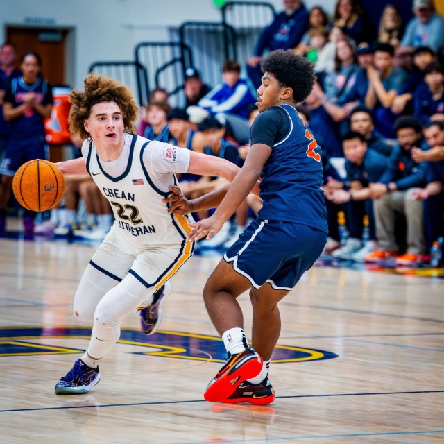 Nick Giarrusso drives against Cypress