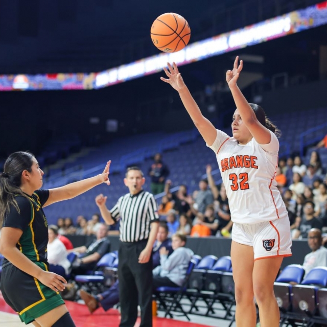 Anessa Salinas of Orange attempt a three pointer