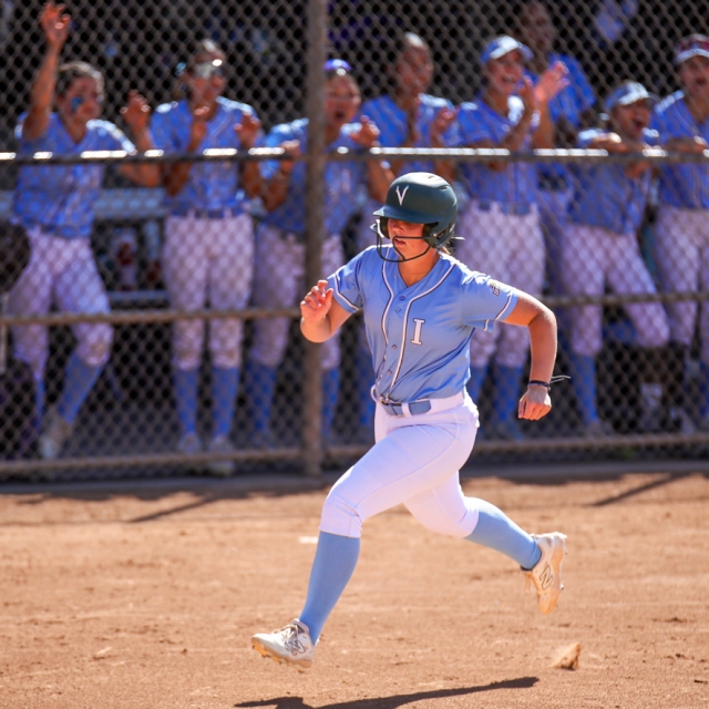Harper Vandermolen heads toward to home plate for Irvine (1)