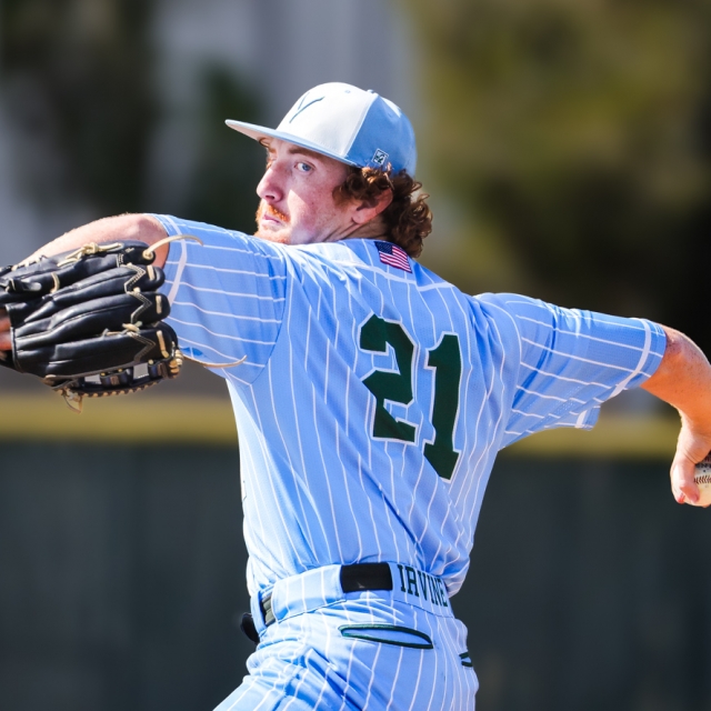 Irvine reliever Jason Anderson delivers a pitch
