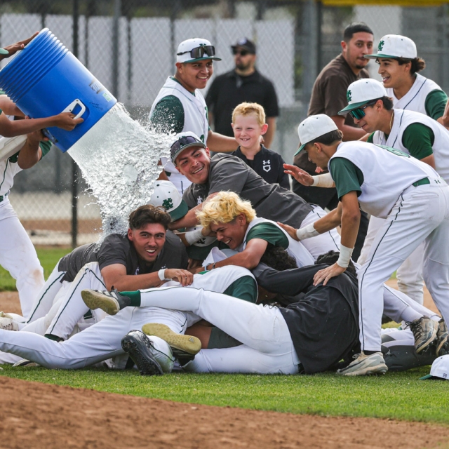 Kaiser players celebrate advancing to the CIF Finals