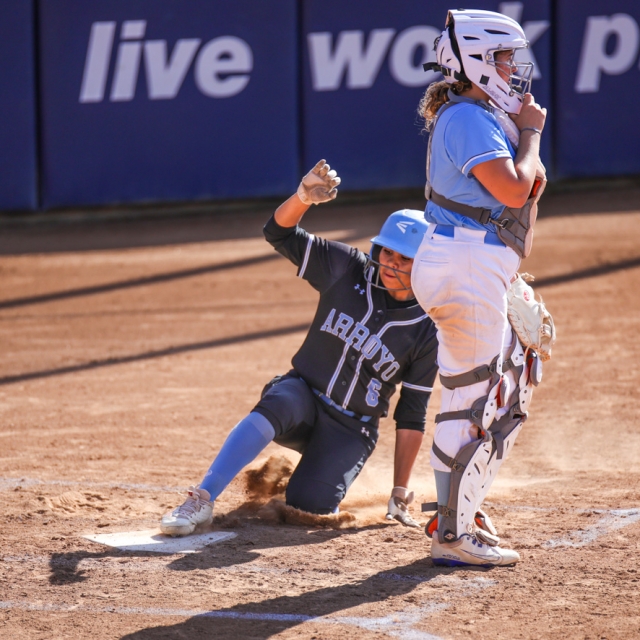 Melanie Borgen scores a run for Aroyo