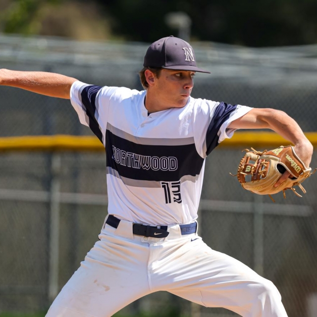 Northwood starting pitcher winds up Tuesday afternoon