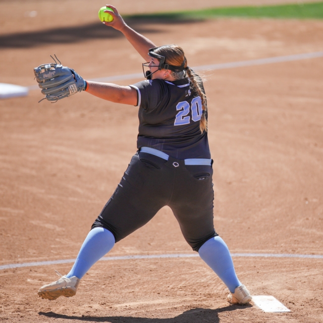 Starter Emily Rubalcava delivers a pitch for Arroyo